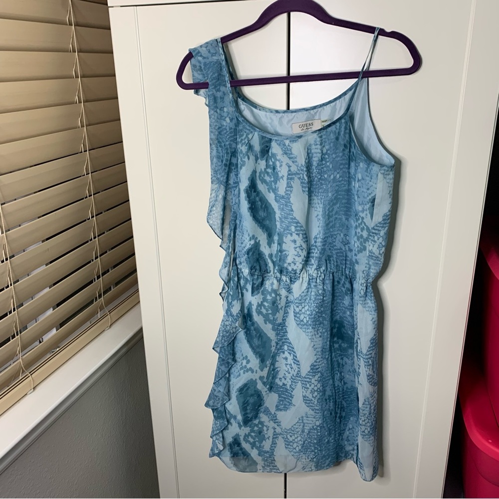 Guess Side Ruffle Tank Dress